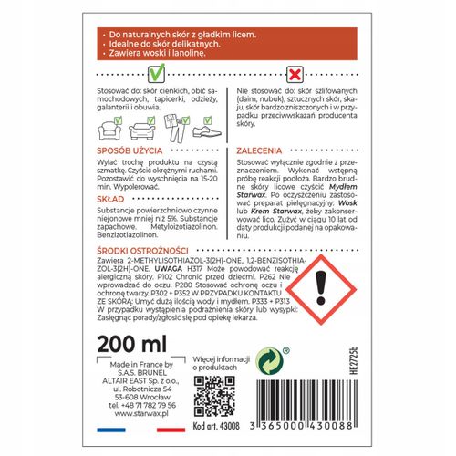 MLECZKO DO SKÓR 200ML STARWAX 43008 na Arena.pl