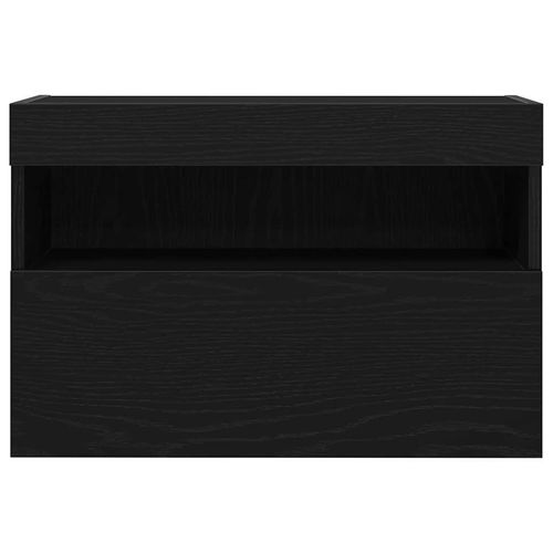 Szafka pod telewizor Ze LED Lights Czarny dąb 60 x 30 x 40 cm na Arena.pl