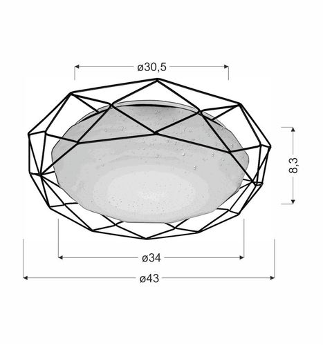 Sven plafon 43 28W LED 3000K czarny na Arena.pl
