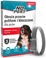 OBROŻA NA KLESZCZE I PCHŁY DLA PSA DLA DUŻYCH PSÓW 75CM ROZMIAR XL NO PEST