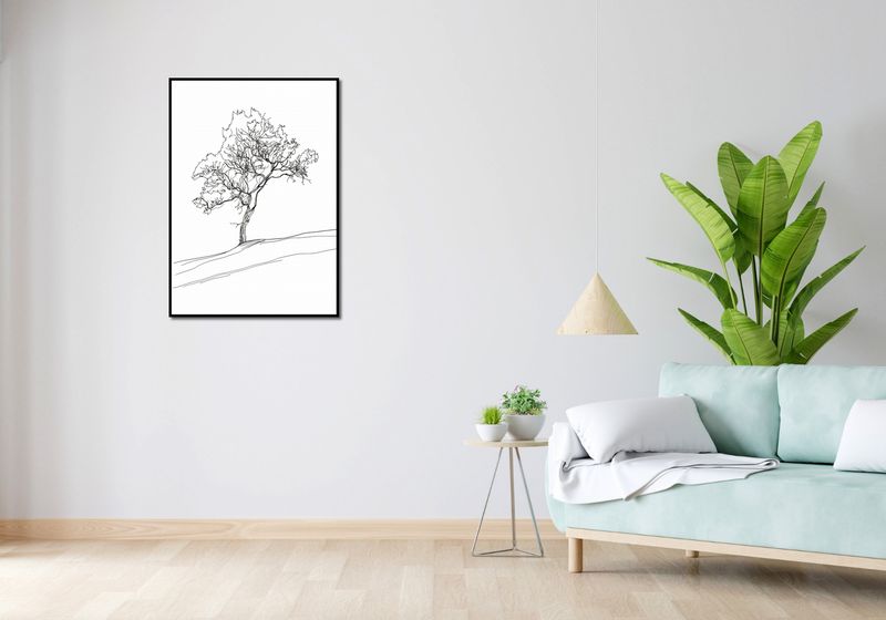 Plakat 64x90cm Drzewo w Zarysie zdjęcie 4