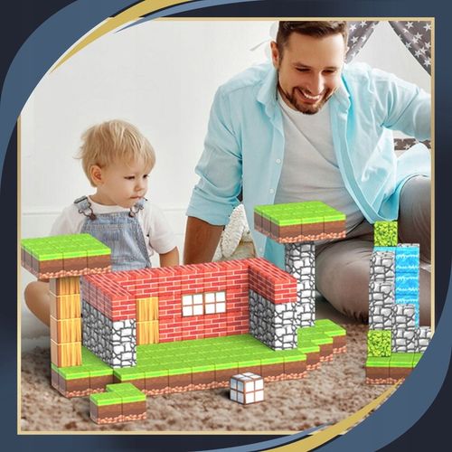 KLOCKI MAGNETYCZNE Sześciany Dla dzieci 1 LUDZIK 100 KLOCKÓW Zestaw na Arena.pl