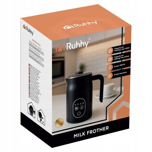 Spieniacz do Mleka Kawy Elektryczny Ruhhy 500W 4w1 Wyświetlacz LED BPA na Arena.pl