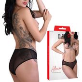 Sexy Czarne Wyjątkowe Figi Alexa Daring Crotchless Mash Panty Black S/M