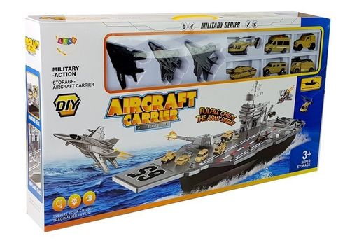 Statek Lotniskowiec Wojskowy z Pojazdami 86cm na Arena.pl