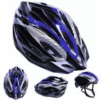 Kask rowerowy męski damski NIEBIESKI CZARNY kolarski regulowany M L 54-62cm