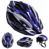 Kask rowerowy męski damski NIEBIESKI CZARNY kolarski regulowany M L