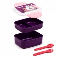MUMINKI LUNCH BOX BENTO PUDEŁKA ŚNIADANIÓWKA + SZTUĆCE DO SZKOŁY