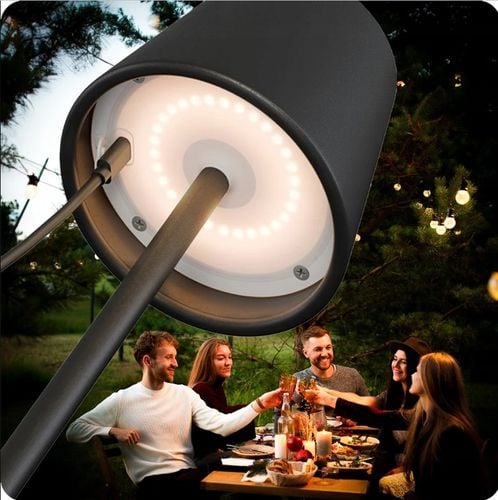 ELEGANCKA NOWOCZESNA BEZPRZEWODOWA LAMPKA NOCNA DOTYKOWA LED USB 3 na Arena.pl