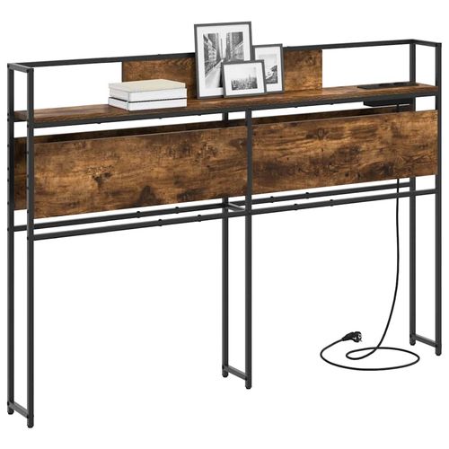 Zagłówek do przechowywania z półką Wędzony dąb 135 cm na Arena.pl