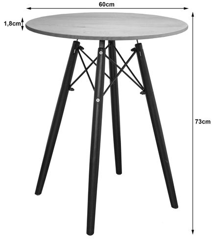 Stół TODI Okrągły 60cm - jesion na Arena.pl