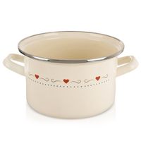 Garnek Emaliowany do Gotowania Tradycyjny na Gaz Indukcję 18 cm 2L