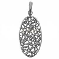 SREBRNY WISIOREK AŻUROWY KWIATY SREBRO PRÓBY 925