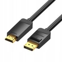 2 x Kabel DisplayPort 1.2 do HDMI 1.4 Vention HAGBI 3m, 4K 30Hz (Czarny)