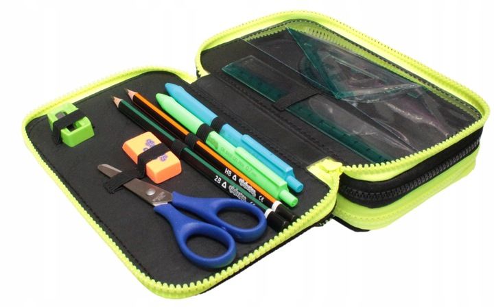 CoolPack Piórnik szkolny trzykomorowy z wyposażeniem Gradient Lemon zdjęcie 3
