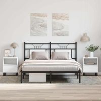 Szafki nocne, 2 szt., białe, 40x35x50 cm