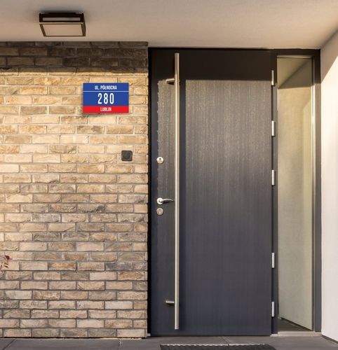 Tabliczka Numer domu Tablica ADRESOWA ALUMINIOWA | NUMER NA DOM |32x21| na Arena.pl