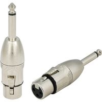 Roxtone wtyk RA2XFJM, Wtyk Jack 6.3mm Mono, 3 pinowe gniazdo XLR żeńskie
