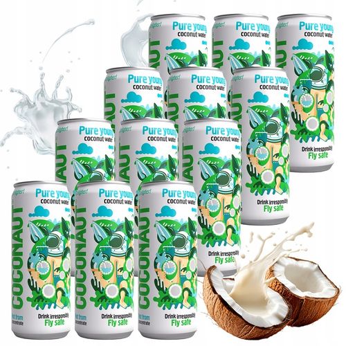 WODA KOKOSOWA Z MŁODEGO KOKOSA NAPÓJ NIEGAZOWANY W PUSZCE 320 ML COCONAUT na Arena.pl
