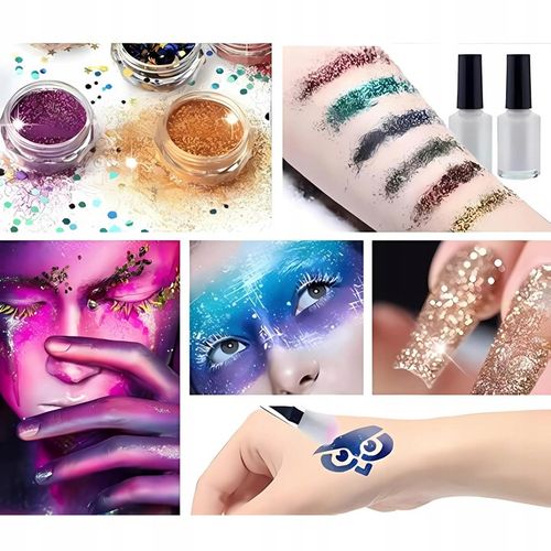 ZESTAW DO ROBIENIA TATUAŻY BROKATOWYCH SZABLONY ZMYWALNE BROKATY DLA DZIECI na Arena.pl