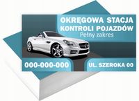 Wizytówki firmowe 200 szt DUŻO WZORÓW do wyboru STACJA KONTROLI POJAZDÓW