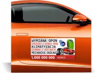 Magnes na samochód reklama magnetyczna 60x30cm WYMIANA OPON SERWIS SPRZEDAŻ