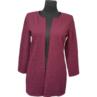 Kardigan Damski Długi Luźny Ciepły Sweter Narzutka Bordowy Rozmiar M