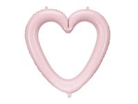 Balon foliowy ramka do zdjęć Serce różowe 86x83,5cm