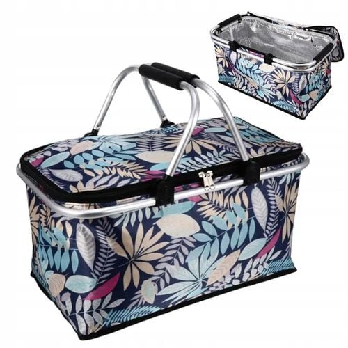 KOSZ PIKNIKOWY KOSZYK TERMICZNY NA PIKNIK ZAKUPY SKŁADANY TORBA DUŻY na Arena.pl