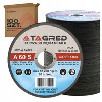 ZESTAW TARCZE TNĄCE DO METALU STALI ŻELIWA WYTRZYMAŁE 125mm x 1mm