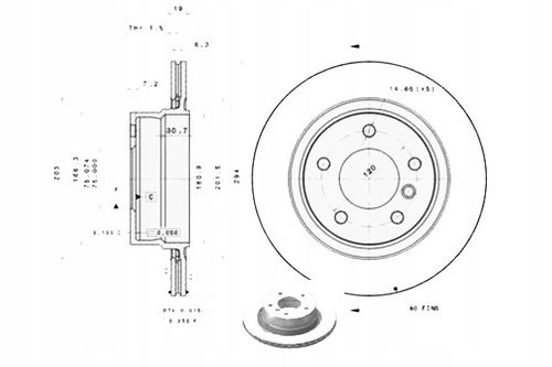 TARCZA HAM TYL 294X19 V BREMBO na Arena.pl