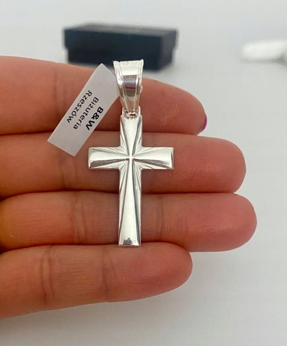 Srebrny Duży Krzyżyk Wisorek próba 925 + gratis na Arena.pl