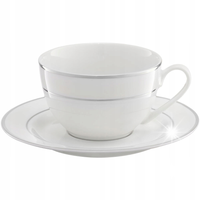 Komplet filiżanek do kawy AMBITION Aura Silver 250ml + 6 spodków 12el.