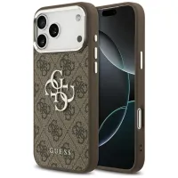 etui guess 4g big 4g classic logo na iphone 17 pro max brązowy - srebrne