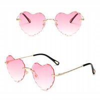 OKULARY BEZRAMKOWE SERCA PRZECIWSŁONECZNE Damskie Glamour Filtr UV400 +Etui