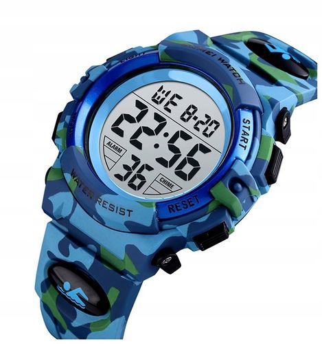 Zegarek dziecięcy SKMEI elektroniczny moro wiele funkcji na Arena.pl