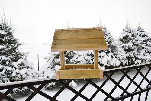 ECO Karmnik Dla Ptaków XXL+ DREWNIANY Solidny DIY Łatwy Montaż BUDKA na Arena.pl