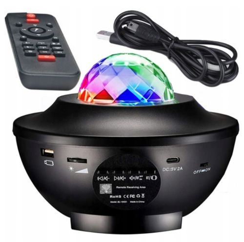 PROJEKTOR GWIAZD LED GŁOŚNIK LAMPA NOCNA + PILOT na Arena.pl