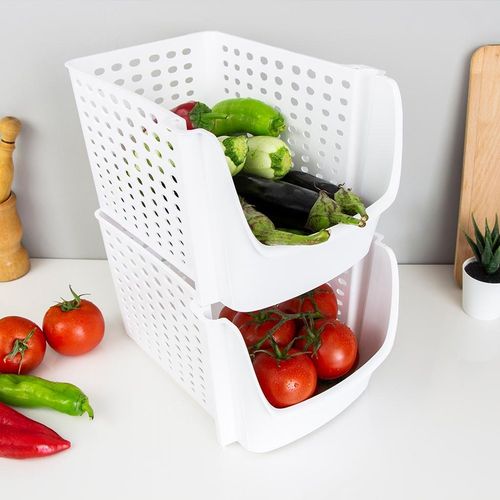 Pojemnik na warzywa i owoce biały 29x21x16 cm na Arena.pl