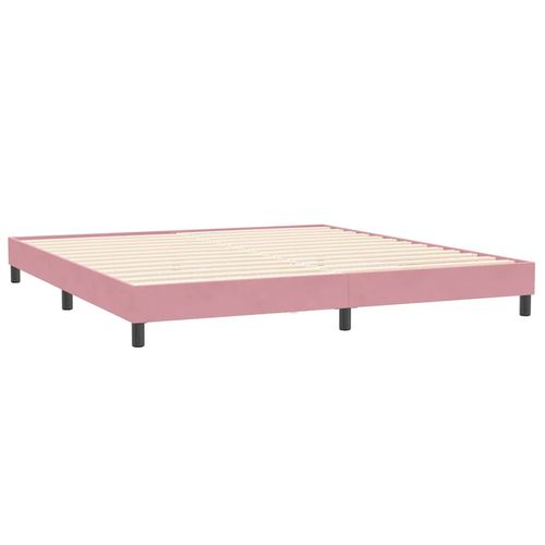 Łóżko Box Spring bez materaca Różowe 200x220 cm Aksamit na Arena.pl
