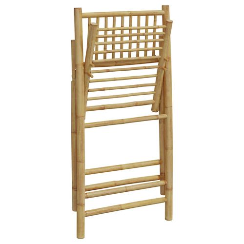 2-cz., składany zestaw mebli bistro ciemnoszare poduszki bambus na Arena.pl