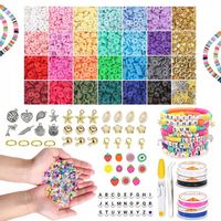 ZESTAW KORALIKÓW DO ROBIENIA BRANSOLETEK BIŻUTERII LITERKI CHARMSY KORALIKI