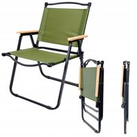 KRZESŁO SKŁADANE OGRODOWE KRZESEŁKO TURYSTYCZNE KEMPINGOWE Z OPARCIEM