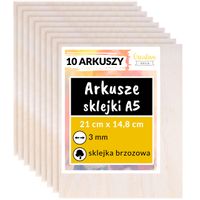 Płyta sklejka do cięcia laserem 3mm A5 x10 sztuk