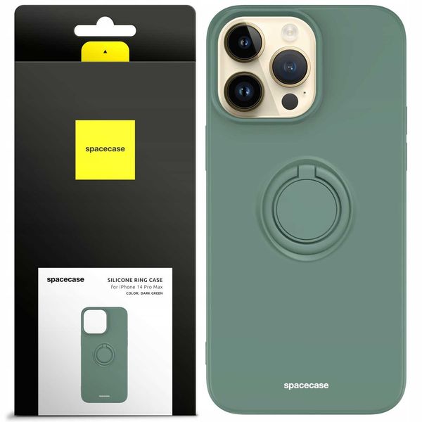 Spacecase Silicone Ring Iphone 14 Pro Max Dark Green zdjęcie 1