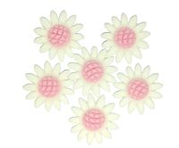 Ozdoba na tort Kwiatki stokrotki różowe 6szt