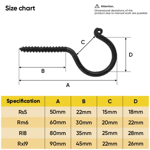 Ręcznie kuty haczyk John Paddle Rm7 z gwintem ze stali wkręcany Uniwersalny na Arena.pl