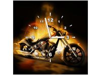 40X40CM ZEGAR MOTOCYKL OGNIU OBRAZ