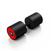 Hantla stała gumowana czerwona 45 kg Marbo