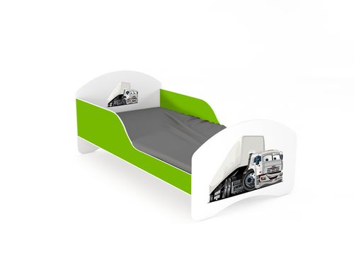 Łóżko dziecięce LEO2 140x70 biało-limonkowe na Arena.pl